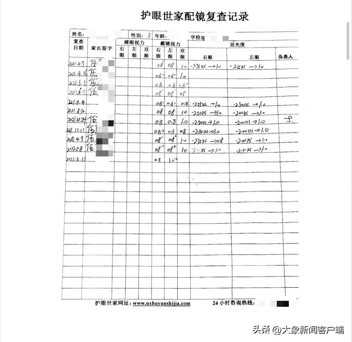 佩戴防控眼镜可逐步降低度数？女孩反增125度厂家删推文(图5)